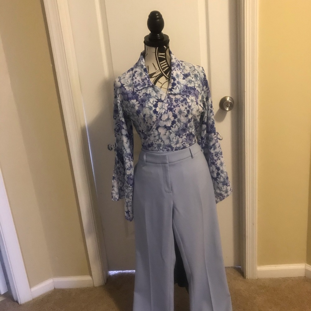 Thrill Blue Floral Blouse